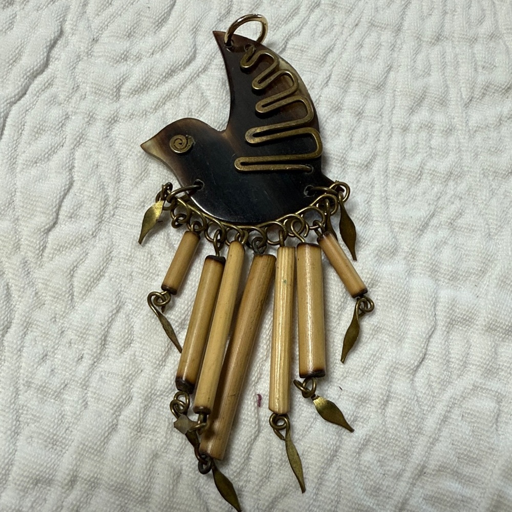 Vintage Bird Pendant Necklace